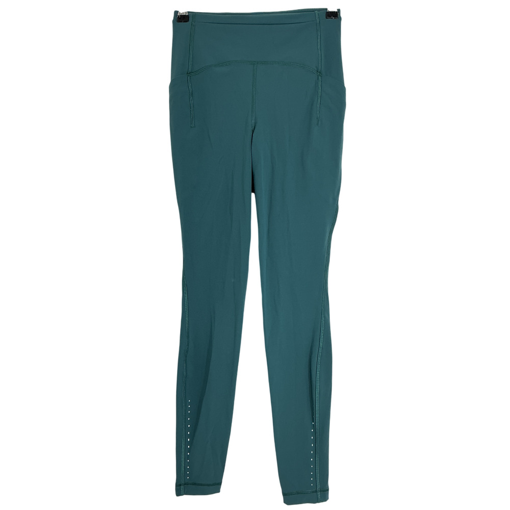 Lululemon Sleek Teal High-Rise Pocket Leggings Size 4 - Picture 2 of 4